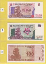 ZIMBABWE - LOT BILJETTEN (3 stuks), Postzegels en Munten, Setje, Ophalen of Verzenden, Zimbabwe