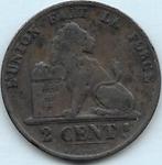 2 Centimes koper Leopold I 1856, Postzegels en Munten, Munten | België, Ophalen of Verzenden, Brons, Losse munt