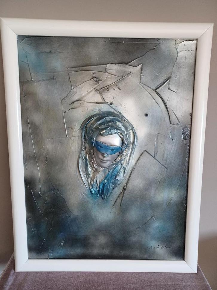 UNIEK EN MOOI 3D KUNSTWERK IN PRIMA STAAT, Huis en Inrichting, Woonaccessoires | Schilderijen, Tekeningen en Foto's, Zo goed als nieuw