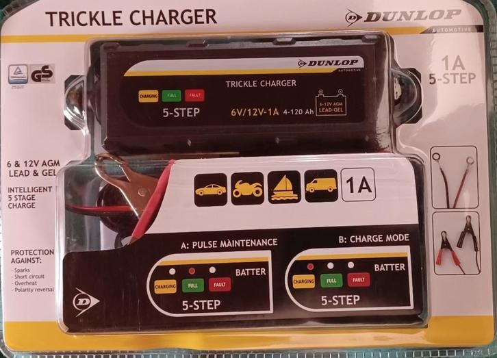 Dunlop Slimme Druppellader 6V/12V, Autos : Pièces & Accessoires, Batteries & Accessoires, Envoi
