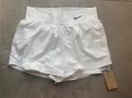 Nike - Tennisshort wit. Maat M. Nieuw, Neuf, Taille 38/40 (M), Enlèvement ou Envoi, Sport de raquette