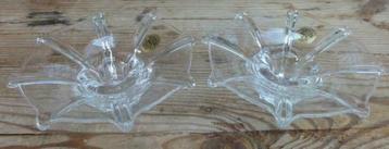2 Kristallen kandelaars, RCR, Royal Crystal Rock beschikbaar voor biedingen