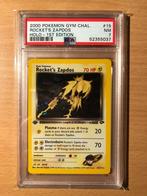 Rocket's Zapdos Holo PSA 7 1st Edition - Gym Challenge, Ophalen of Verzenden, Nieuw, Losse kaart