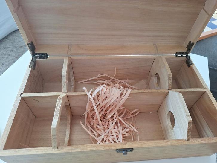 Wijnkist 2-vaks Geneve, haak- en oogsluiting, Verzamelen, Wijnen, Zo goed als nieuw, Rode wijn, Ophalen