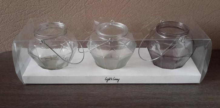 Lot / partij T-lichthouders DIAMANT ( NIEUW ), Huis en Inrichting, Woonaccessoires | Kandelaars en Kaarsen, Nieuw, Zwart, Ophalen of Verzenden