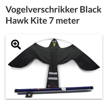 Vogelverschrikker Black Hawk Kite 7 meter beschikbaar voor biedingen
