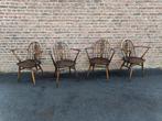 Vintage set van 4 Ercol stoelen model  old colonial 371, Ophalen