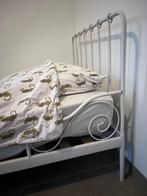 Roze beddenframe + lattenbodem, Huis en Inrichting, Slaapkamer | Bedden, Ophalen, Gebruikt