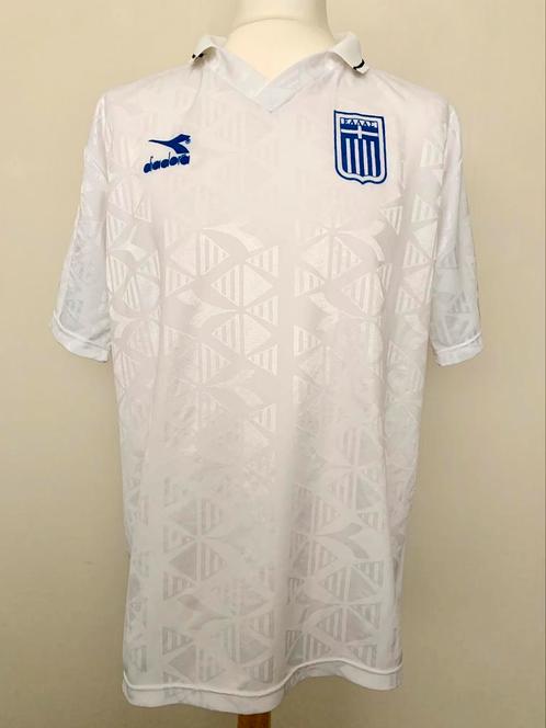 Greece 90s #5 match worn Diadora Hellas football shirt, Sport en Fitness, Voetbal, Gebruikt, Shirt, Maat L