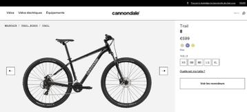 VTT cannondale Trail 8, Enlèvement, Comme neuf, Hommes, Autres marques
