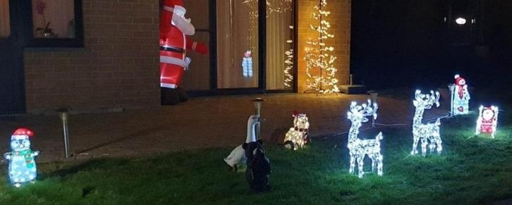 Kerst buitendecoratie, Tuin en Terras, Buitenverlichting, Gebruikt, Vloerlamp, Overige materialen, 50 tot 250 watt, Netvoeding