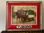 Vintage Tuborg reclamebord, Verzamelen, Reclamebord, Gebruikt, Ophalen of Verzenden