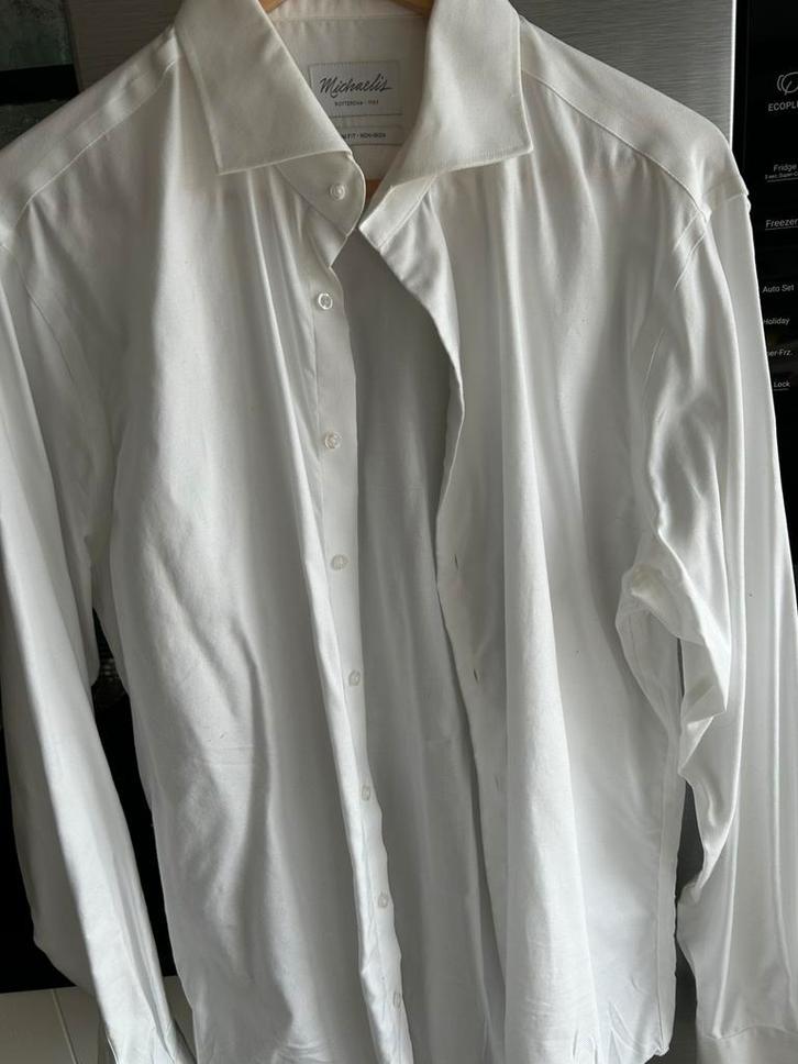 Gloednieuw prachtig wit slim fit hemd maat 43 XL, Kleding | Heren, Overhemden, Nieuw, Halswijdte 43/44 (XL), Wit, Ophalen of Verzenden