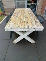 Steigerhouten tuintafel, Tuin en Terras, Ophalen, Gebruikt, Rechthoekig, Hout