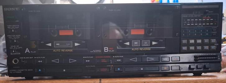 Double Deck cassette sony tc-v710wr, Audio, Tv en Foto, Cassettedecks, Dubbel, Sony, Auto-reverse, Ophalen of Verzenden