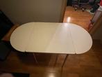 Witte inklapbare tafel van 60x60cm naar 120cm, Huis en Inrichting, Ophalen, Kunststof, Gebruikt, 50 tot 100 cm