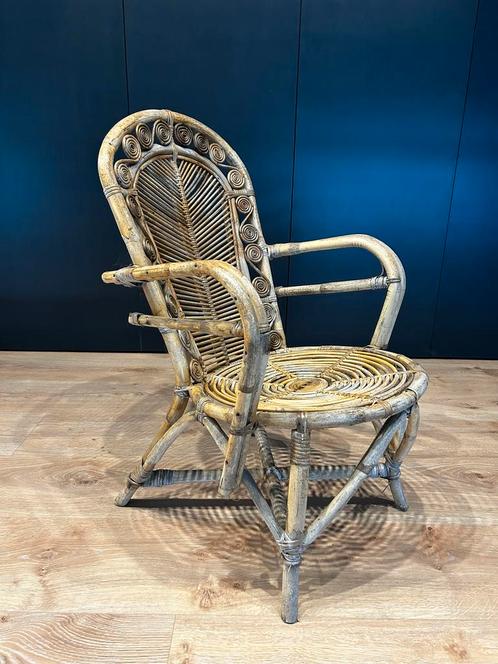Magnifique chaise en Rotin style chaise Emmanuelle années 70, Maison & Meubles, Chaises, Comme neuf, Une