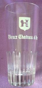 Bier brouwerij Vieux chateau d'or Ukkel geribd, Verzamelen, Glas en Drinkglazen, Ophalen of Verzenden