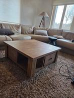 Salontafel 90cm x 90cm x 37cm met 2 schuiven, Huis en Inrichting, Tafels | Salontafels, Ophalen
