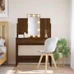 Kaptafel met LED-verlichting 96x40x142 cm bruin eikenkleur, Verzenden, Nieuw, Bruin