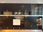 Vintage design wandkast jaren 70, Huis en Inrichting, Ophalen, Gebruikt, 200 cm of meer, Met deur(en)