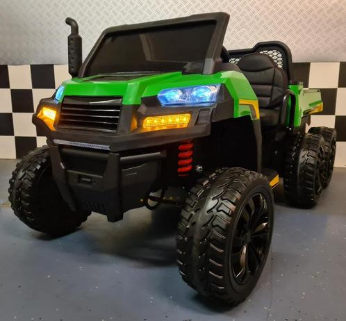 Farmer Truck 6x6 - soft start - 4 motors - leren zit- met RC, Kinderen en Baby's, Speelgoed |Speelgoedvoertuigen, Nieuw, Afstandsbediening