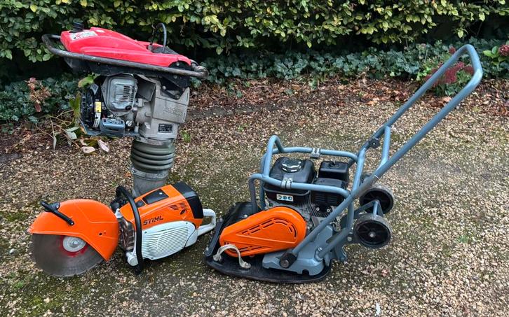 Set : trilplaat + Stamper +Doorslijper, Tuin en Terras, Hand-tuingereedschap, Gebruikt, Ophalen
