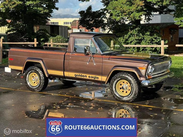 Jeep J10 Golden Eagle | 1977 | Route 66 Auctions, Autos, Oldtimers & Ancêtres, Entreprise, Achat, Jeep, Essence, Autre carrosserie