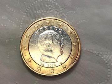 Gebruikte Monaco-munt van 1 euro 2018 in goede staat., Postzegels en Munten, Munten | Europa | Euromunten, Ophalen of Verzenden
