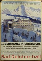 Berghotel Predigtstuhlbahn 1614 m - Nazi flag outside, Verzamelen, Posters, Ophalen of Verzenden, Zo goed als nieuw, Reclame