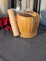 Nieuwe vijzel van bamboehout 12 x 12 x 10 cm + stamper 14 cm, Huis en Inrichting, Keuken | Keukenbenodigdheden, Ophalen of Verzenden