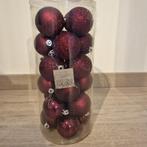 Wijnrode kerstboomset: hangers + piek, Ophalen of Verzenden, Zo goed als nieuw