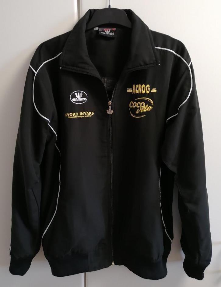 Zwarte zomertrainingsvest met gele printen van Vermarc, M, Kleding | Heren, Sportkleding, Zo goed als nieuw, Ophalen of Verzenden