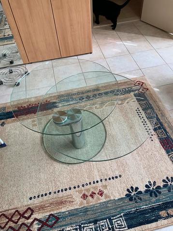 Glazen salontafel en tv meubel, Huis en Inrichting, Ophalen, Zo goed als nieuw, Glas