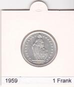 Suisse 1 franc 1959, Timbres & Monnaies, Monnaies | Europe | Monnaies non-euro, Enlèvement ou Envoi, Monnaie en vrac, Argent