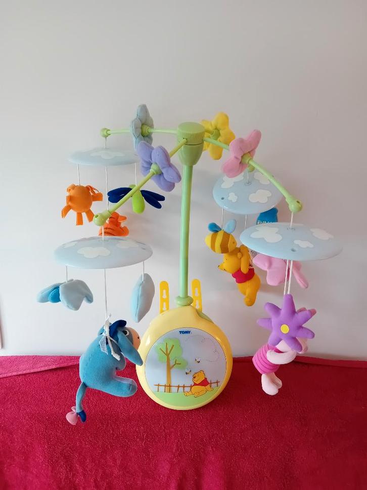 Parkmobiel Winnie The Pooh, Kinderen en Baby's, Speelgoed | Babyspeelgoed, Gebruikt, Mobiel, Met licht, Met geluid, Ophalen