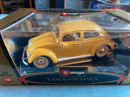 VW Käfer/Beetle 1955 1/18 Burago gold edition, Hobby en Vrije tijd, Modelauto's | 1:18, Nieuw, Auto, Burago, Ophalen