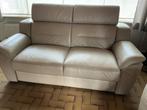 Lederen zetel beige, Huis en Inrichting, Zetels | Zetels, Ophalen, 150 tot 200 cm, Tweepersoons, Zo goed als nieuw