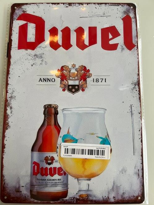 Reclamebord vintage Duvel - mancave poolhouse nieuw, Verzamelen, Merken en Reclamevoorwerpen, Nieuw, Reclamebord, Ophalen of Verzenden