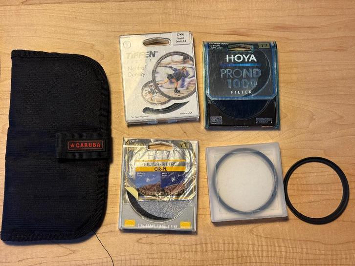 Filters + Tas 77mm (ND, UV, Polaroid, Verloop), Audio, Tv en Foto, Foto | Filters, Zo goed als nieuw, Overige typen, 70 tot 80 mm