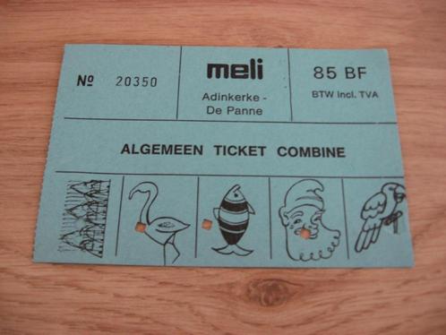 Meli Oud Pretpark Adinkerke - De Panne Ticket, Verzamelen, Overige Verzamelen, Ophalen of Verzenden