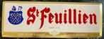 St Feuillien Abbey bierbord 70 x 26cm, Verzamelen, Ophalen of Verzenden, Zo goed als nieuw, Reclamebord, Plaat of Schild