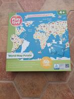 Puzzle carte du monde, 10 à 50 pièces, 4 à 6 ans, Enlèvement, Utilisé