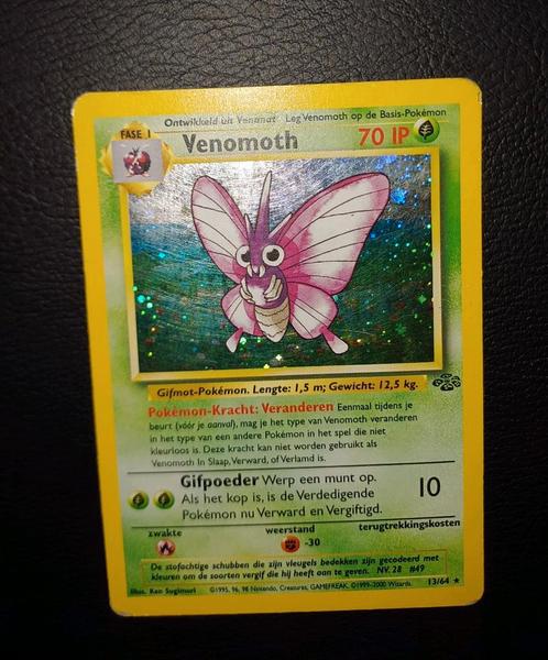 Wotc Era: Venomoth 13/64 jungle holo, Hobby en Vrije tijd, Verzamelkaartspellen | Pokémon, Zo goed als nieuw, Ophalen of Verzenden