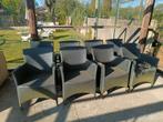 Tuinstoelen antraciet, Tuin en Terras, Tuinsets en Loungesets, Ophalen, Gebruikt, Wicker