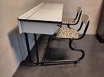 Vintage schoolbank, Huis en Inrichting, Ophalen, Met wielen, Gebruikt, Bureau