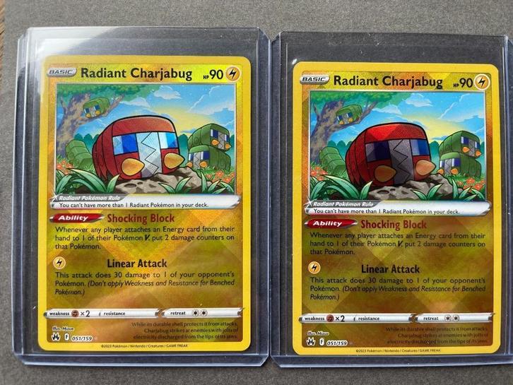 Pokemon Crown Zenith Radiant Charjabug 051/159, Hobby en Vrije tijd, Verzamelkaartspellen | Pokémon, Nieuw, Losse kaart, Ophalen of Verzenden