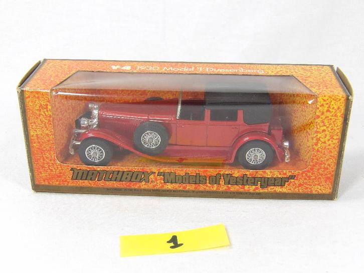 KA05 - Models of Yesteryear - Y04 Duesenberg (1), Hobby en Vrije tijd, Modelauto's | 1:43, Ophalen of Verzenden