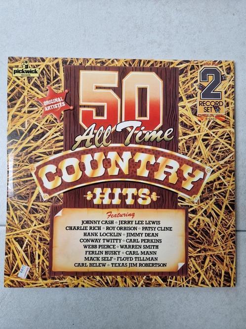50 all time country hits, CD & DVD, Vinyles | Country & Western, Comme neuf, 12 pouces, Enlèvement