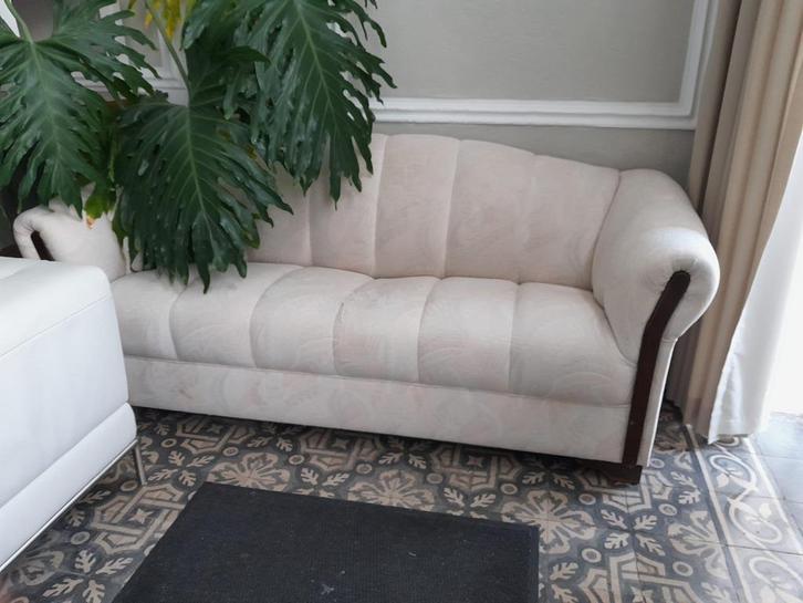 Gratis driezit, Huis en Inrichting, Zetels | Zetels, Gebruikt, Rechte bank, Driepersoons, 150 tot 200 cm, 75 tot 100 cm, Stof